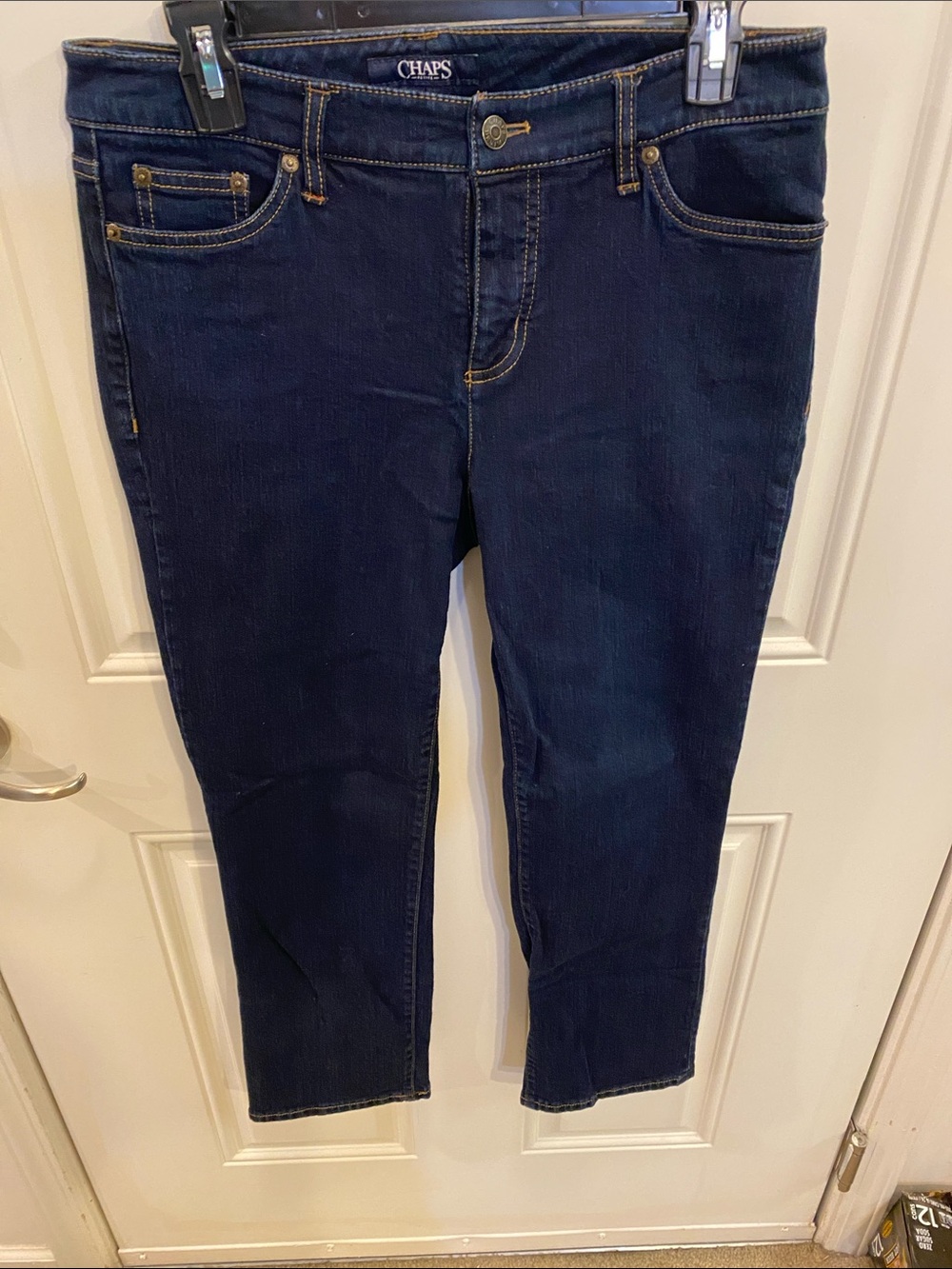 Chaps Navy Blue Straight-Leg Jeans